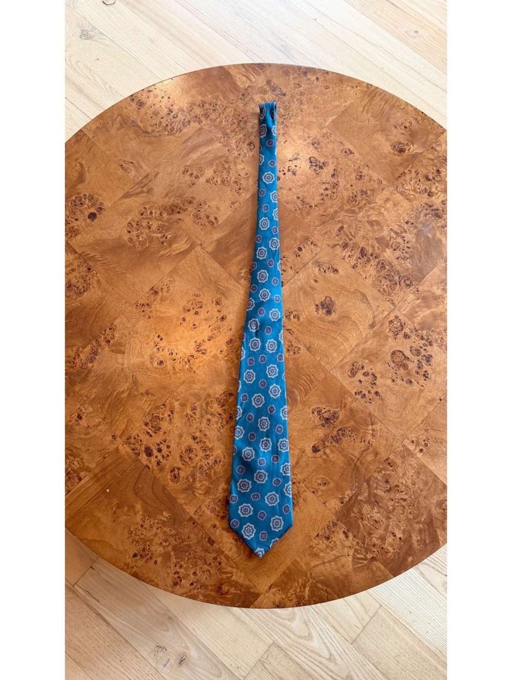 Oscar de la Renta Couture Men's Blue Patterned Tie